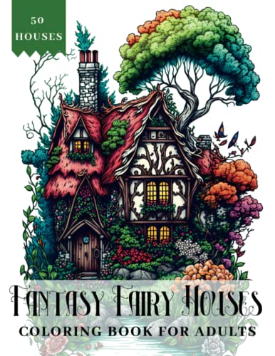 Fairy House Coloring Book for Adults