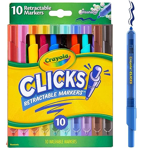 Crayola Washable Markers with Retractable Tips 10 Count