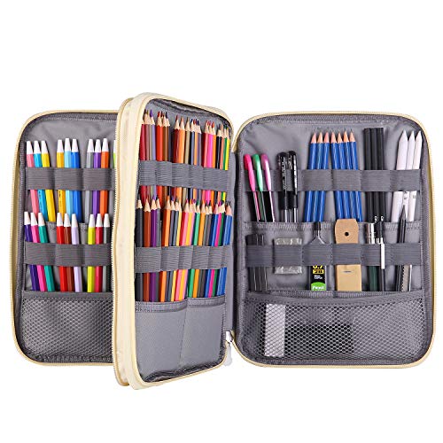 192-slot Colored Pencil/Gel Pen Case with Zipper