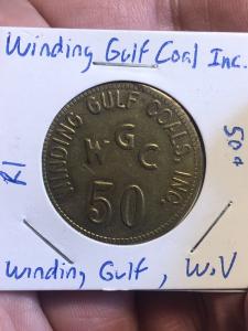 50 Cent Coal Scrip Token - Winding Gulf Co