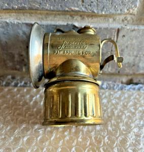 1919 Justrite Brass Carbide Miner's Lamp