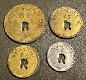 4 Pack Rosco Supply Co Coal Scrip Tokens
