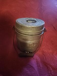 Retro Stackable Coal Miners Lunch Bucket Pail