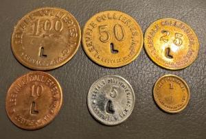 Leevale Collieries 6 Pc Coal Scrip Set