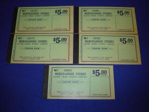 Lot of 5 Island Creek Coal Mine Coupons
