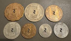 7 Piece New River Coal Scrip Set