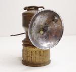 Vintage Justrite Brass Carbide Lamp for Miners
