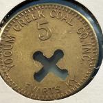 Yocum Creek Coal Co. Mine Store Trade Token