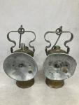 Set of 2 Vintage Wolf Carbide Coal Miner Lights