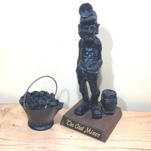1965 Coal Miner Figurine with Skuttle Bucket
