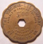 Virginia $5 Coal Token - Virginia-Lee Company