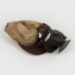 Vintage Coal Miner Canvas Hat with Lantern Lamp