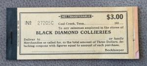 Coal Creek TN Coal Scrip Book - Black Diamond