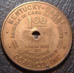 Virginia $1 Coal Token - Darby Coal, KY