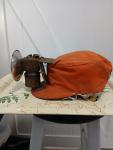 Coal Miners Lamp with Canvas Hat and Bracket