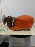 Coal Miners Lamp with Canvas Hat and Bracket