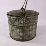 Vintage Coal Miner Tin Lunch Pail with Handle