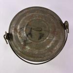 Vintage Coal Miner Tin Lunch Pail with Handle