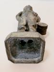 Pewter Coal Miner Statuette with Lunch Bucket 9”