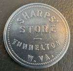 Sharps' Store Coal Scrip from Tunnelton, W VA