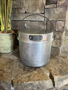 Vintage Aluminum Coal Miners Lunch Box Bucket