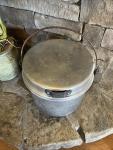 Vintage Aluminum Coal Miners Lunch Box Bucket