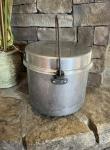 Vintage Aluminum Coal Miners Lunch Box Bucket