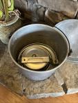 Vintage Aluminum Coal Miners Lunch Box Bucket