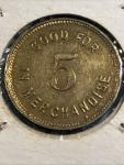 R C Tway Coal Co 4 Piece Mine Store Tokens