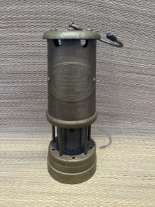 Vintage Brass Coal Miners Lamp from Wales