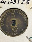 ELCOMB COAL 5 Piece Mine Trade Token Set