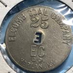 ELCOMB COAL 5 Piece Mine Trade Token Set