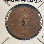 ELCOMB COAL 5 Piece Mine Trade Token Set