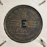 ELCOMB COAL 5 Piece Mine Trade Token Set