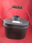 Vintage Coal Miners Lunch Bucket with Wooden Bail
