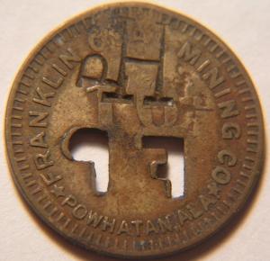 Alabama Coal Token, Franklin Mining, 10¢