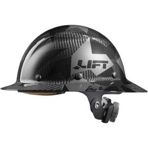 Full Brim Black Camo Carbon Fiber Mining Helmet