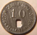 Tennessee 10¢ Coal Token from Block, TN