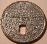 Tennessee 10¢ Coal Token from Block, TN