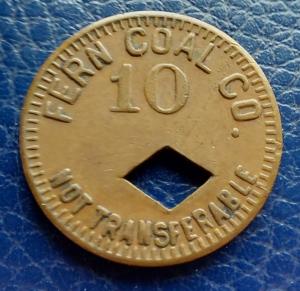 Fern Coal Co. Trade Token Coin - Rowlesburg, WV