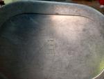 Vintage Oval Aluminum Miners Lunch Box with Handle