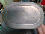 Vintage Oval Aluminum Miners Lunch Box with Handle