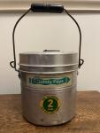 Vintage Coal Miners Stackable Lunch Bucket Set