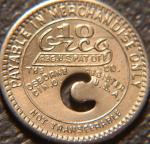 Tennessee 10¢ Coal Token - Clinchmore Mining