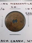 Kirk Mercantile 10c Coal Scrip Token, Beech Creek KY