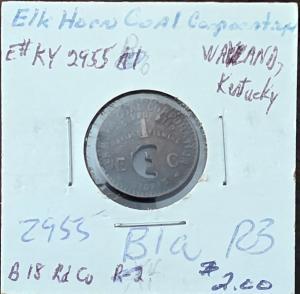 Elk Horn Coal Company 1 Cent Coal Scrip