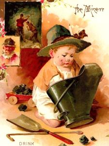 McLaughlin's Miner Coffee Card with Coal Bucket