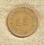1920s Helenwood Coal Company Brass Token 25¢