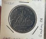 HW Weinhold 50¢ Coal Scrip Token - Reading PA