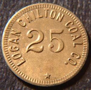 Logan Chilton Coal Co. 25¢ Coal Token